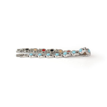 Azure - Negative Ion Bracelet, Stainless Steel with Turquoise